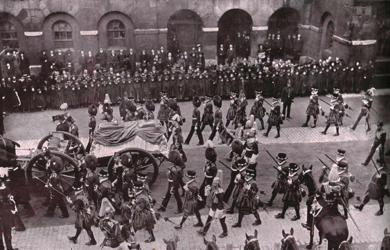 Begrafenisstoet van koning Edward VII, Whitehall, Londen, 20 mei 1910 door Unbekannt