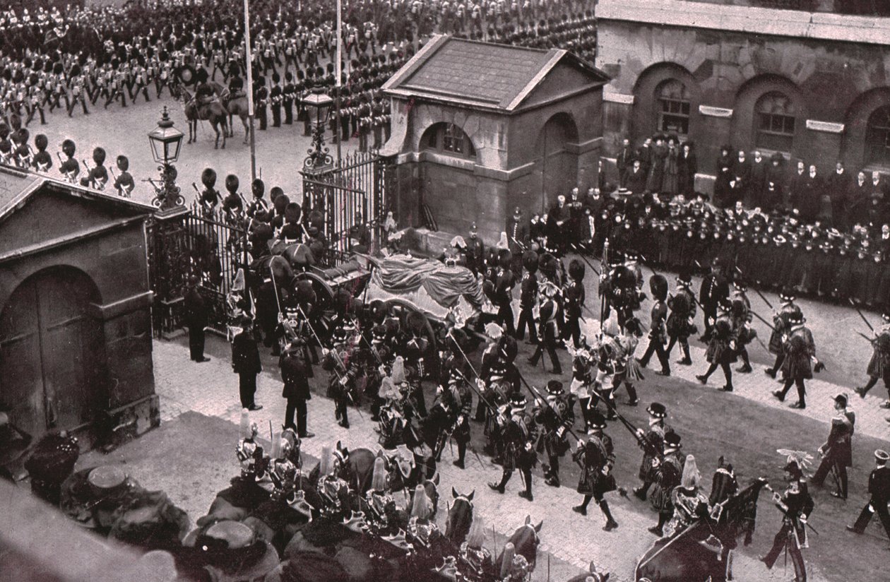 Begrafenisstoet van koning Edward VII, Whitehall, Londen, 20 mei 1910 door Unbekannt