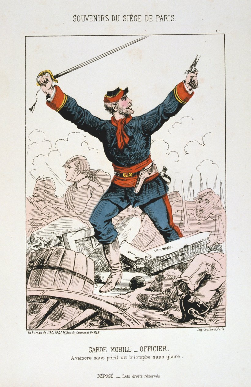 Garde Mobile - Officier, Beleg van Parijs, 1870-1871 door Unbekannt