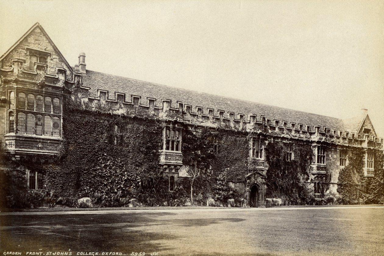 Tuinzijde, St Johns College, Oxford, Oxfordshire, eind 19e of begin 20e eeuw door Unbekannt