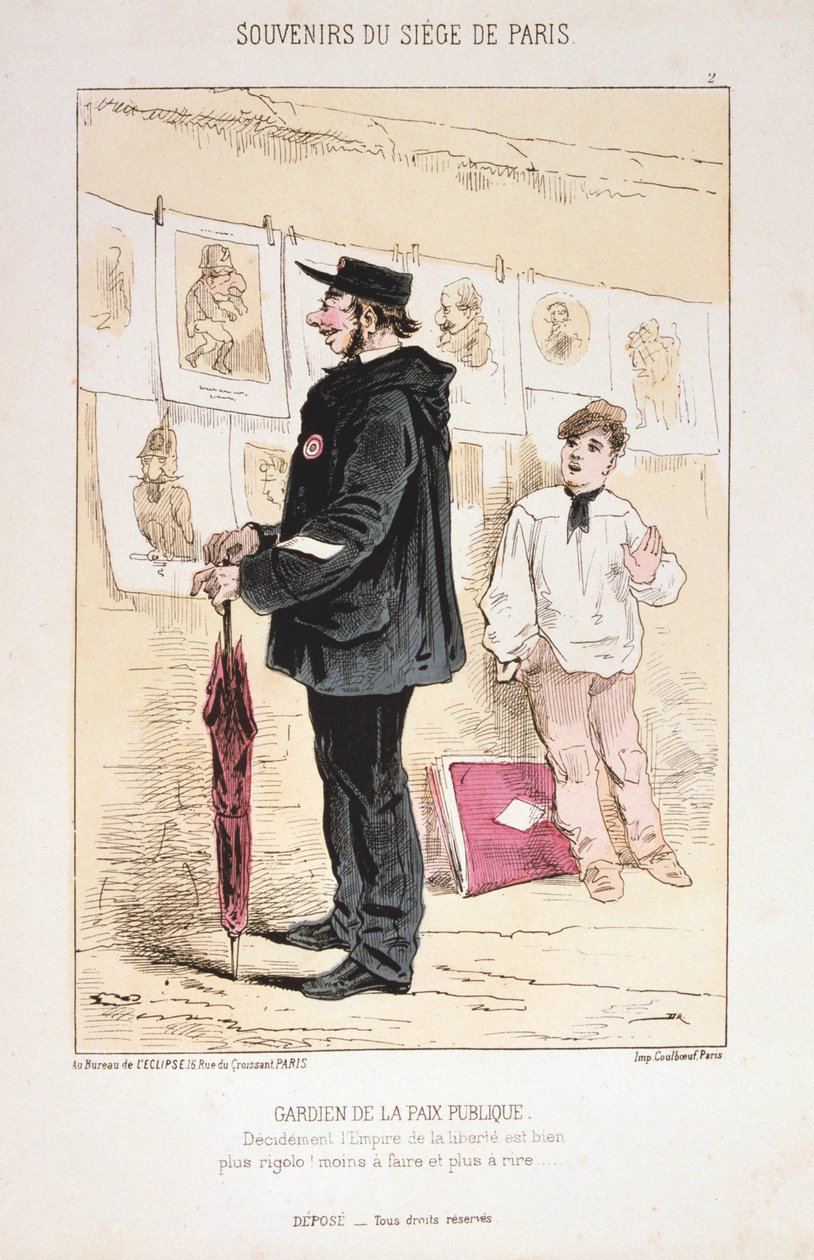 Gardien de la Paix Publique, Beleg van Parijs, 1870-1871 door Unbekannt