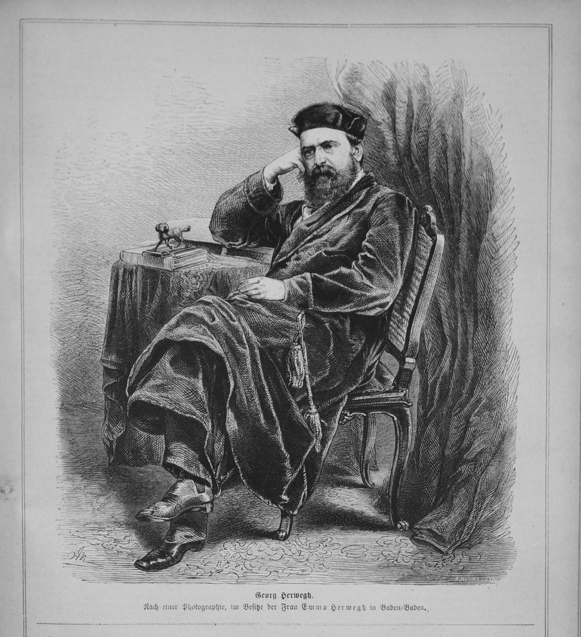 Georg Herwegh 1817-1875, 1870s door Unbekannt