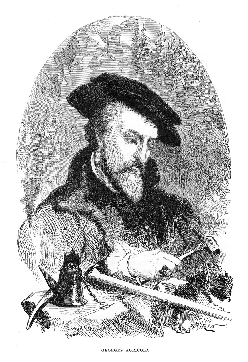 Georgius Agricola, 16e-eeuwse Duitse arts, mineraloog en metallurg door Unbekannt