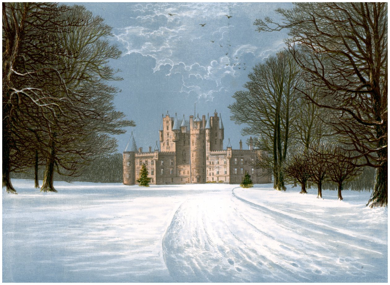 Glamis Castle, Angus, Schotland, huis van de Graaf van Strathmore, ca. 1880 door Unbekannt