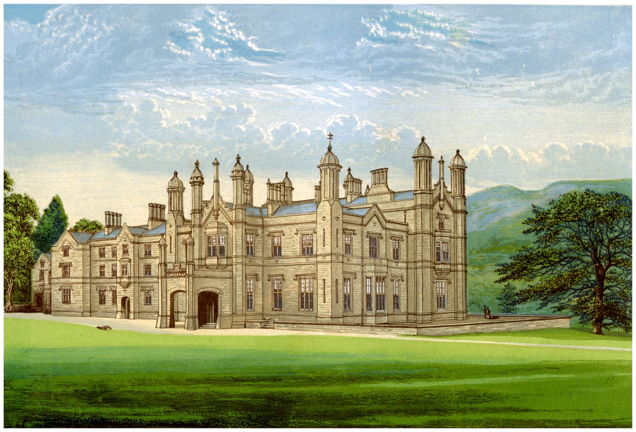 Glanusk Park, Brecknockshire, Wales, huis van Baronet Bailey, c1880 door Unbekannt