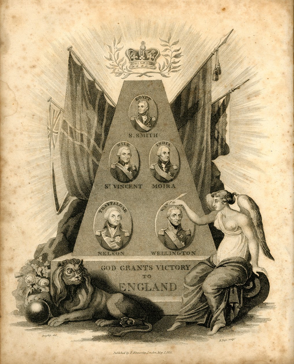 God schenkt overwinning aan Engeland, 1816 door Unbekannt