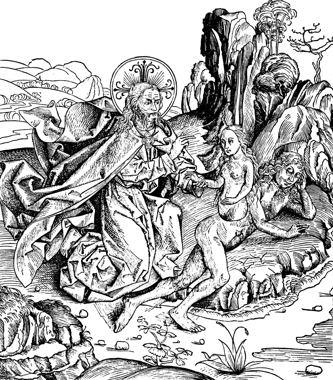 God creëert Eva uit Adams rib, 1493 door Unbekannt