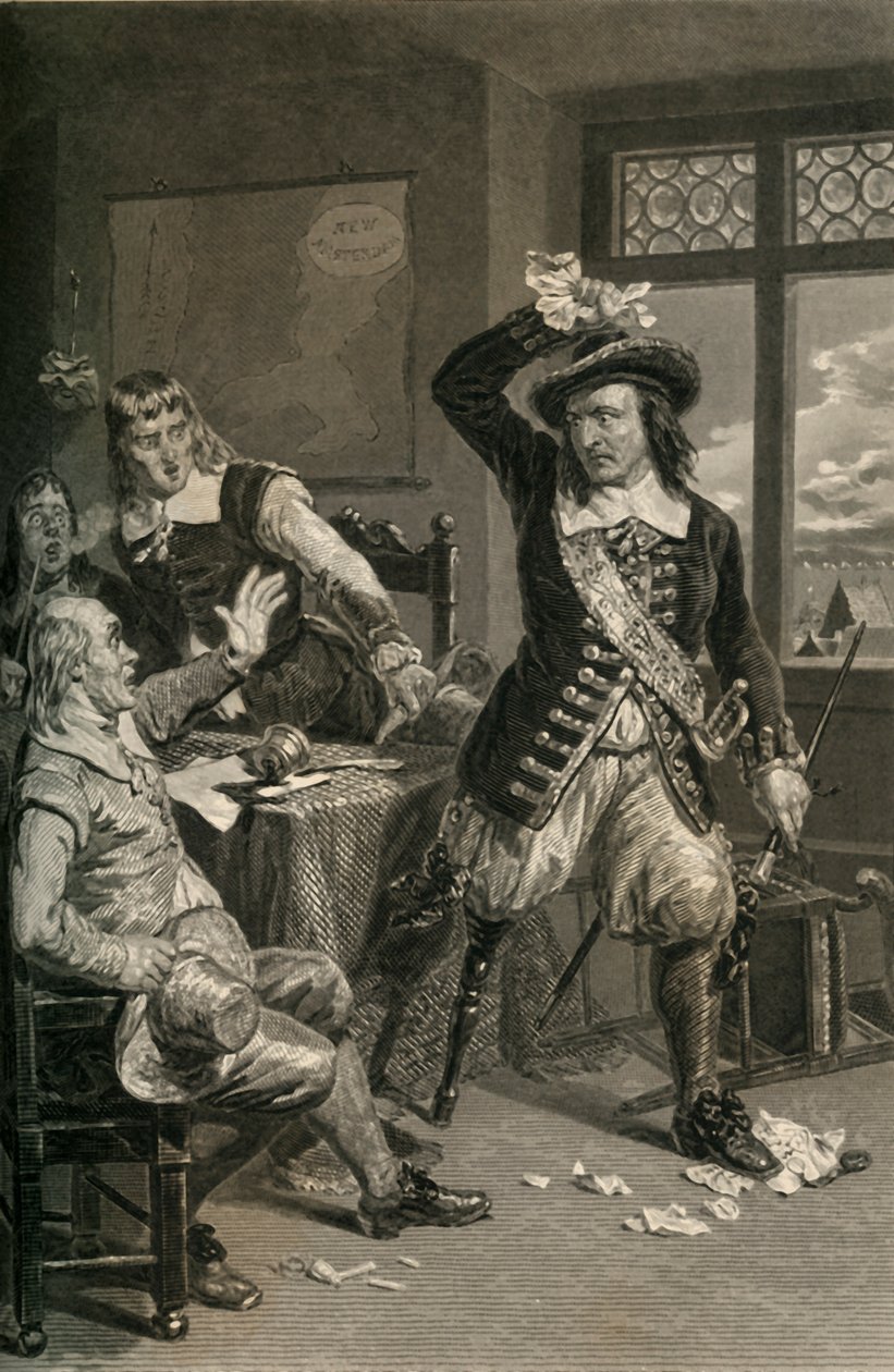 Gouverneur Stuyvesant Vernietigt de Oproep tot Overgave, 1877 door Unbekannt
