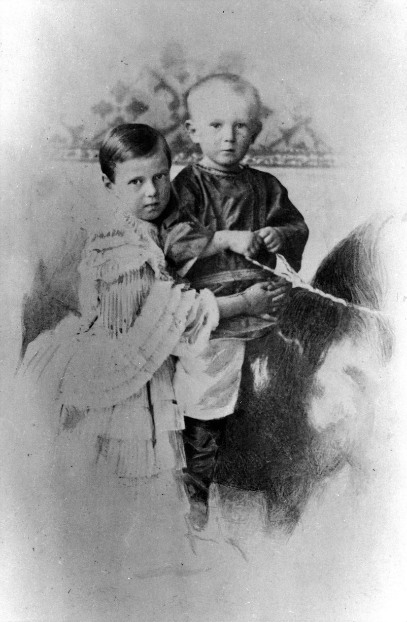 Grootvorstin Maria Alexandrovna en grootvorst Sergei Alexandrovich van Rusland, ca. 1860-ca. 1862 door Unbekannt