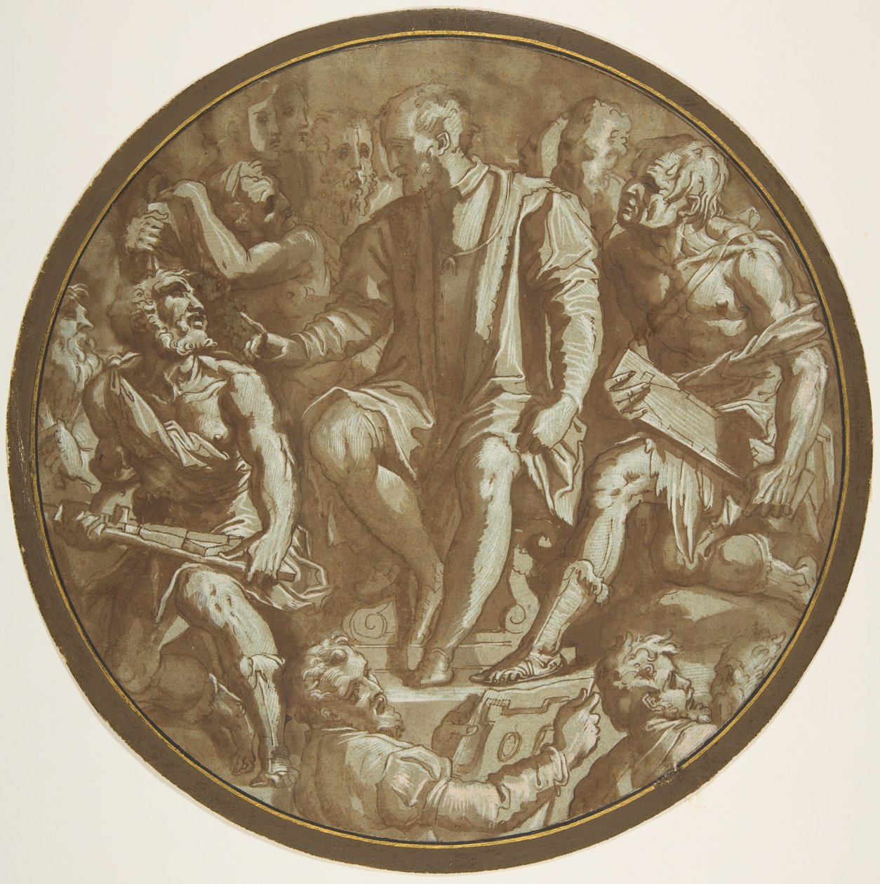 Groot Hertog Cosimo I van Toscane omringd door zijn kunstenaars door Unbekannt