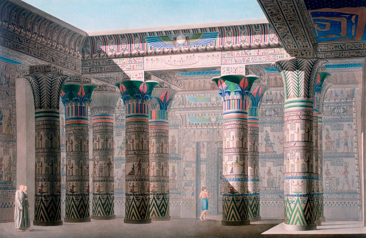 Grote Tempel, Eiland Philae, Nubië, Egypte, 19e eeuw door Unbekannt
