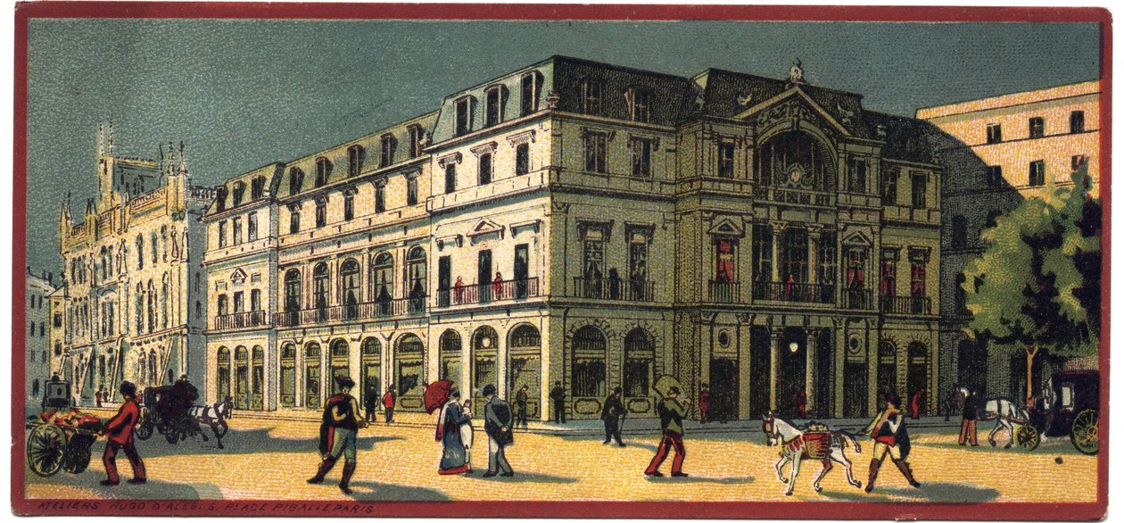Grand hotels: buitenaanzicht van het Avenida Palace in Lissabon, Portugal - Kaart van een serie die de hotels van de 