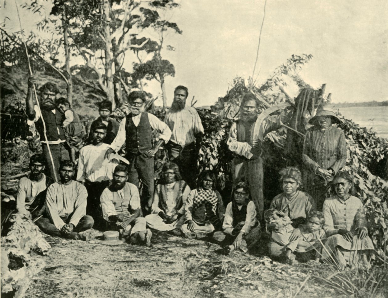 Groep Aboriginals, Lake Tyers, Victoria, Australië, 1901 door Unbekannt