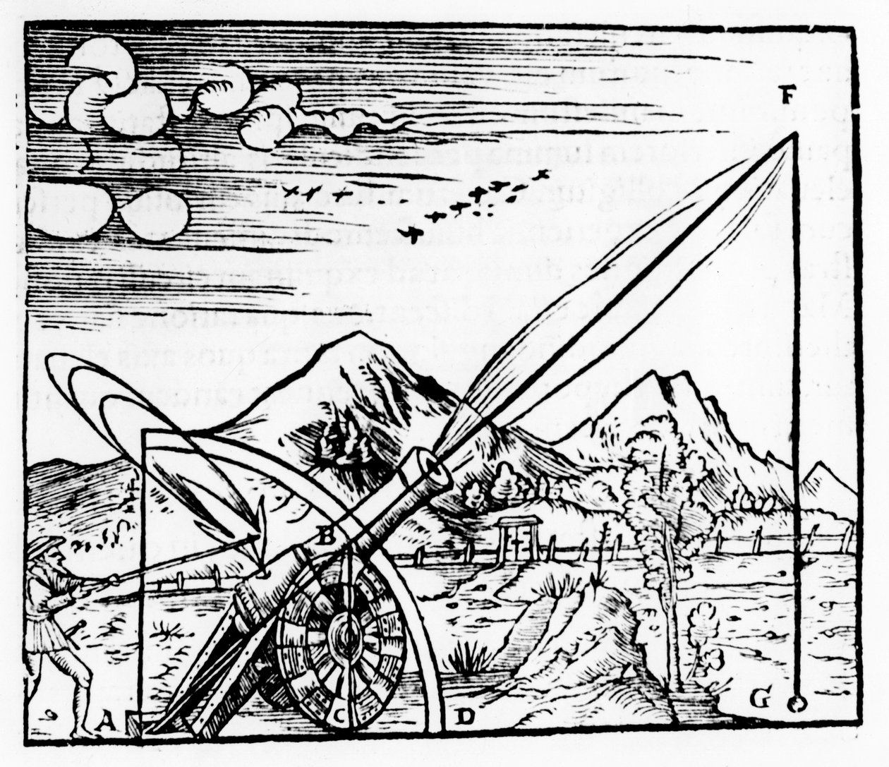 Kanonier die een kanon afvuurt, 1561 door Unbekannt