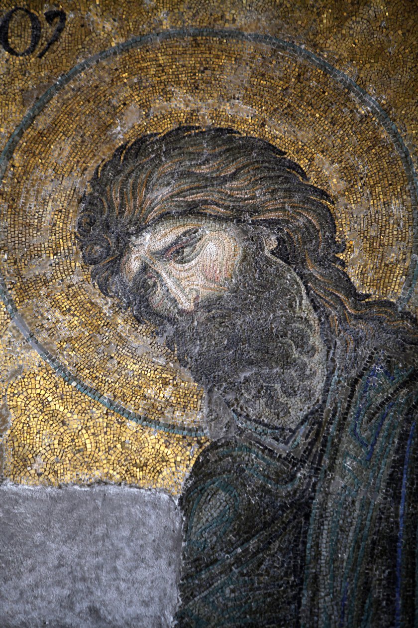 Hagia Sophia Deesis mozaïek - Johannes de Doper, Istanbul, Turkije door Unbekannt