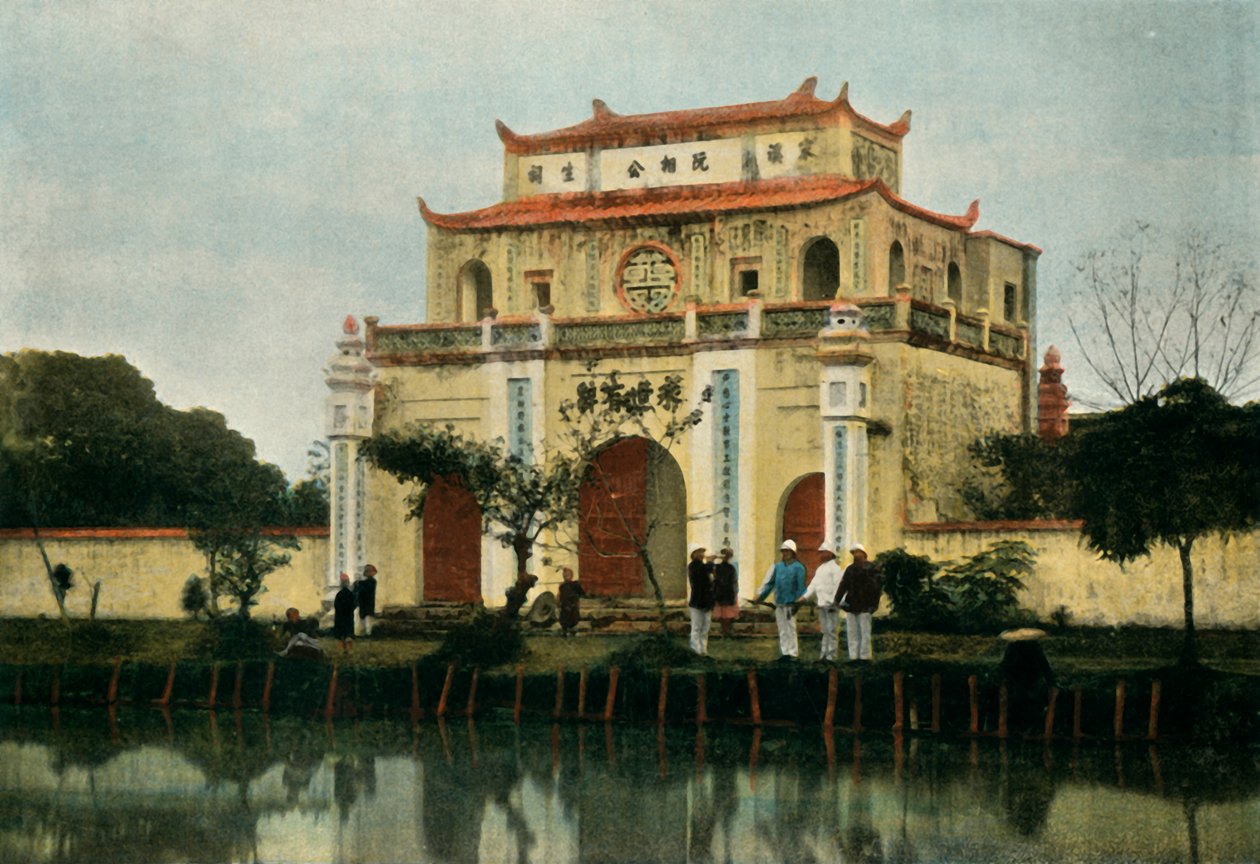 Hanoi. Pagode Du Kinh Luoc, Hanoi. Kinh Luoc-pagode, 1900 door Unbekannt