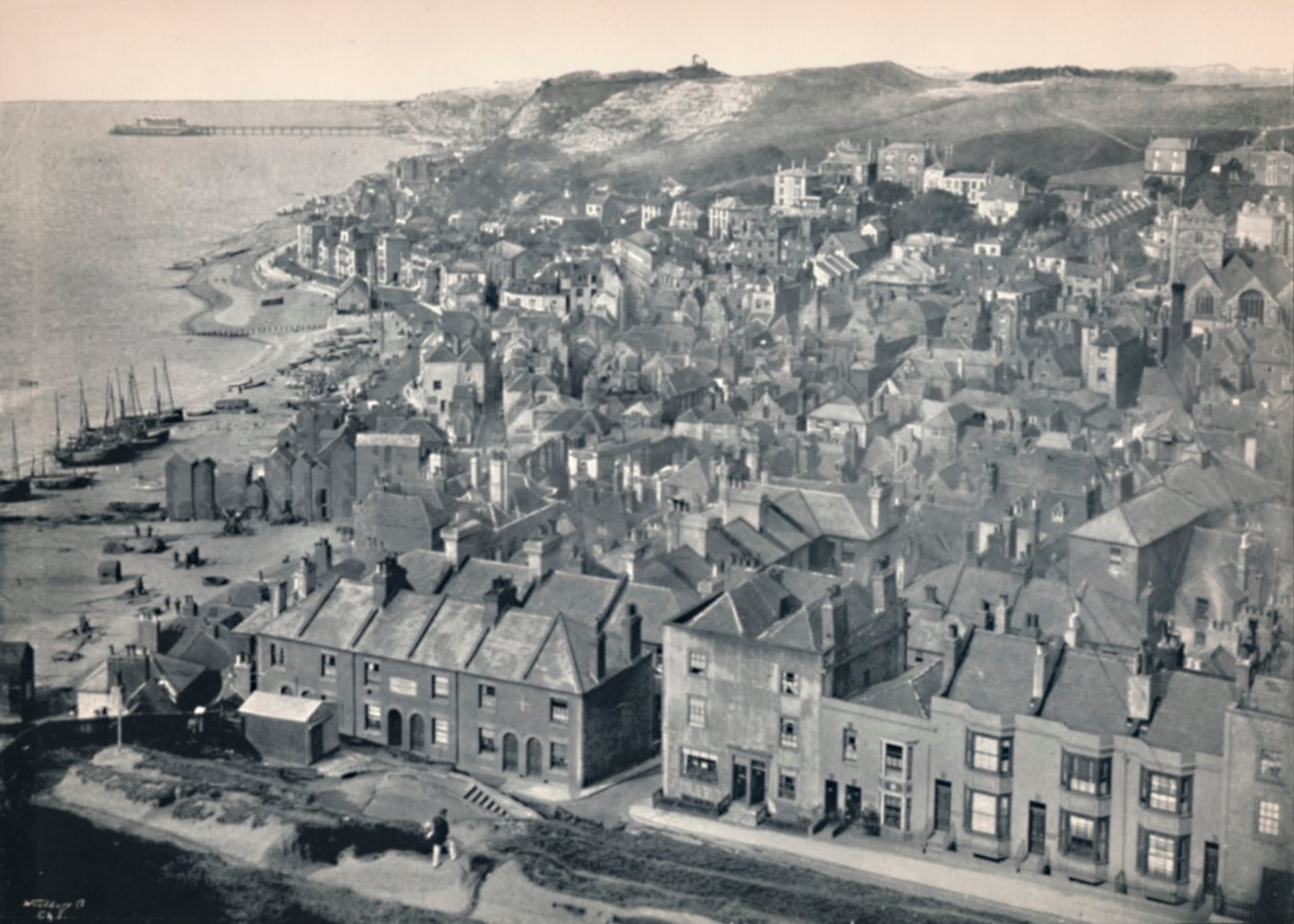 Hastings - Vanaf de East Hill, 1895 door Unbekannt