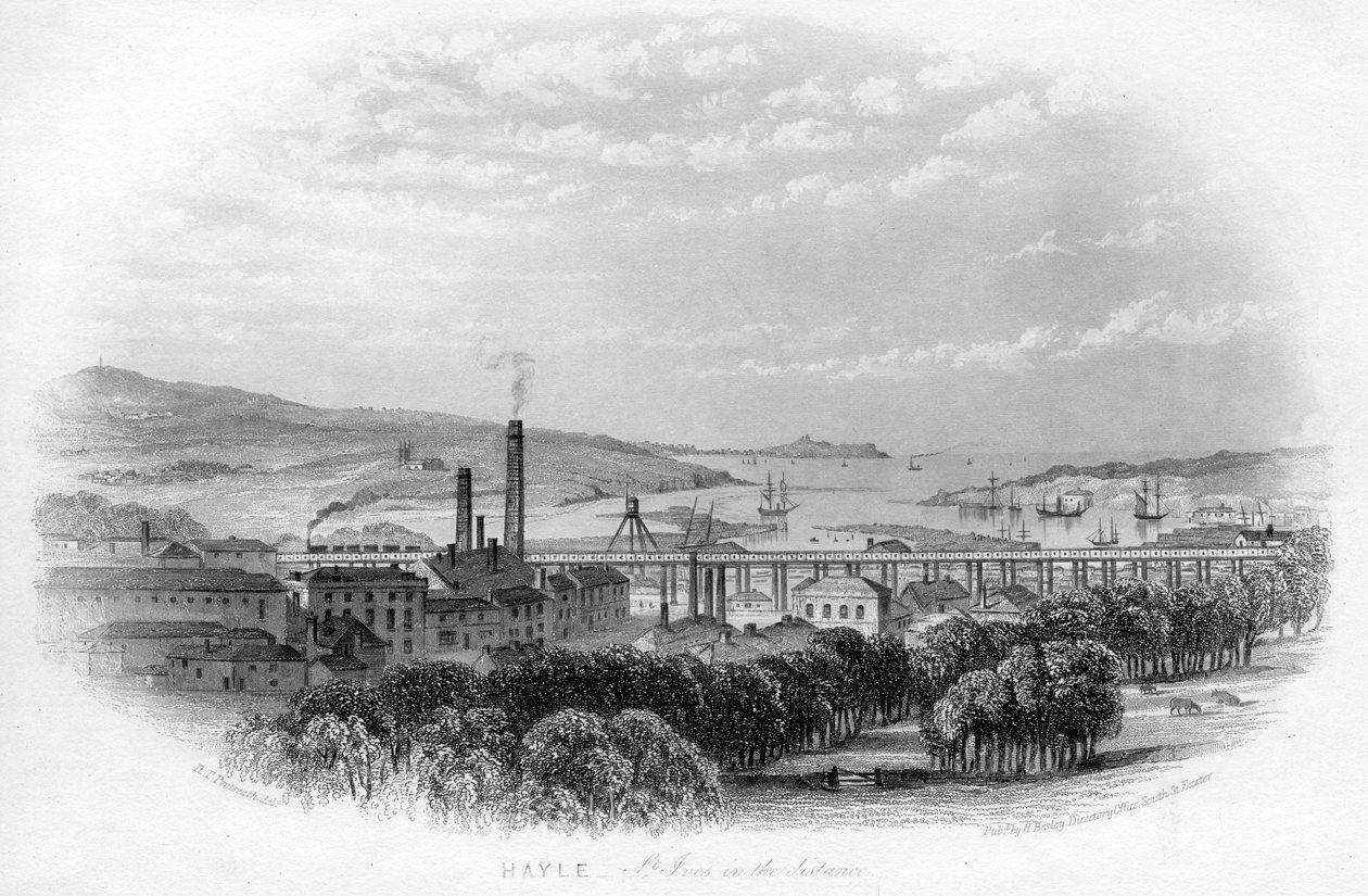Hayle St Ives in de verte, ca. 1860 door Unbekannt