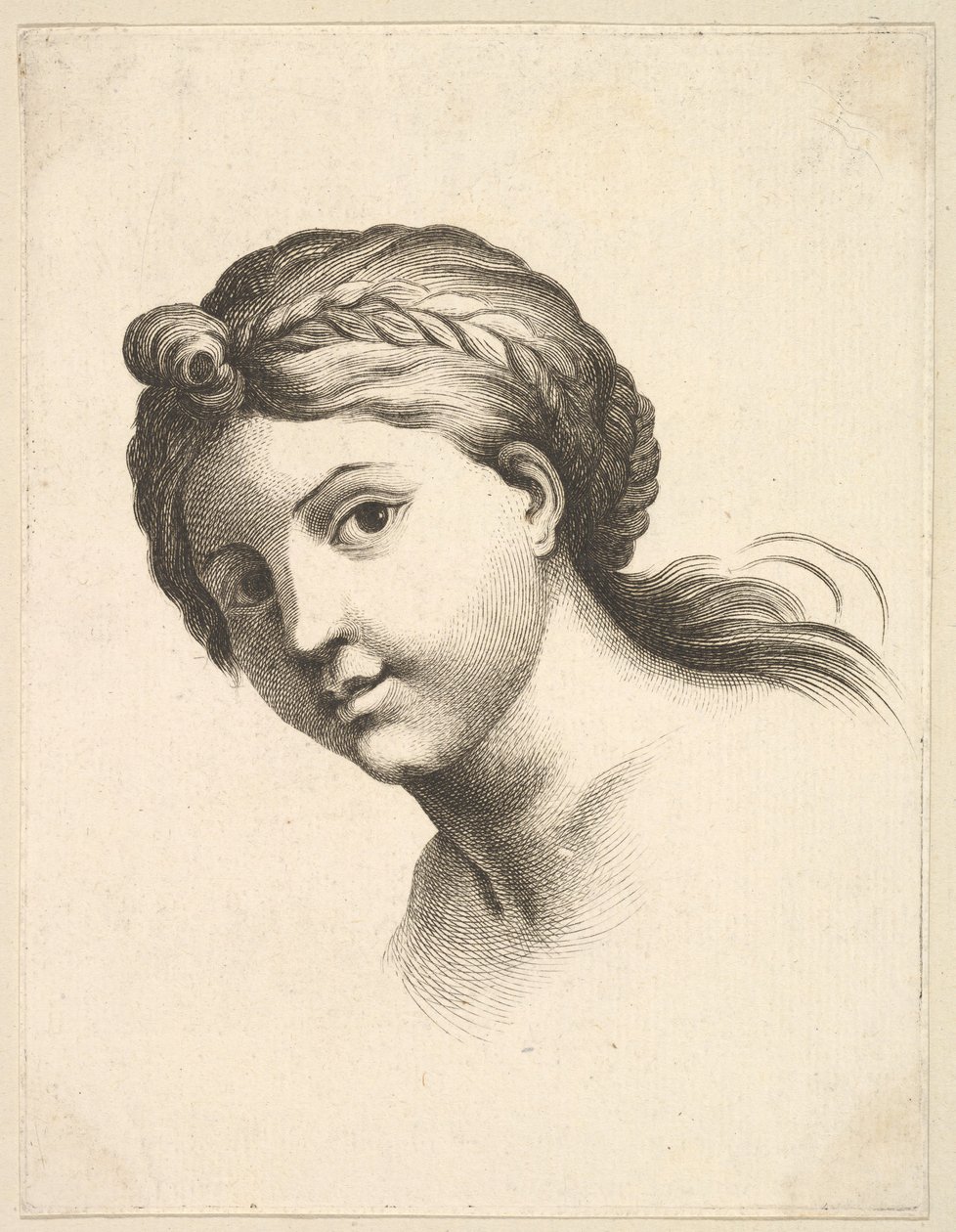 Hoofd van een vrouw, uit Livre de Têtes Gravées d