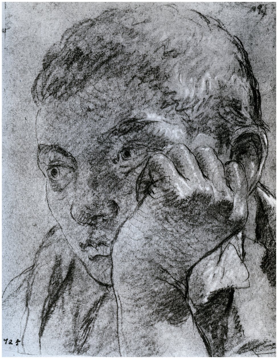 Hoofd van een jongeling, ca. 1750-1753 door Unbekannt