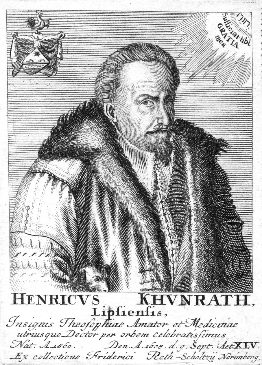 Heinrich Khunrath, Duitse chemicus en alchemist, 1725 door Unbekannt