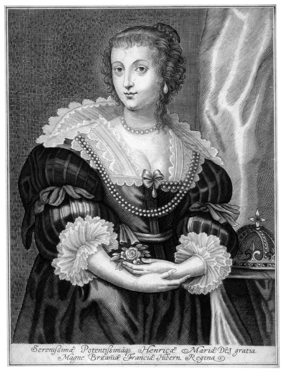 Henrietta Maria van Frankrijk, koningin-gemalin van koning Karel I van Engeland door Unbekannt