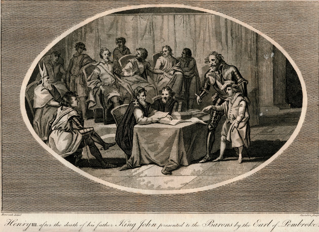 Hendrik III gepresenteerd aan de Baronnen door de Graaf van Pembroke door Unbekannt