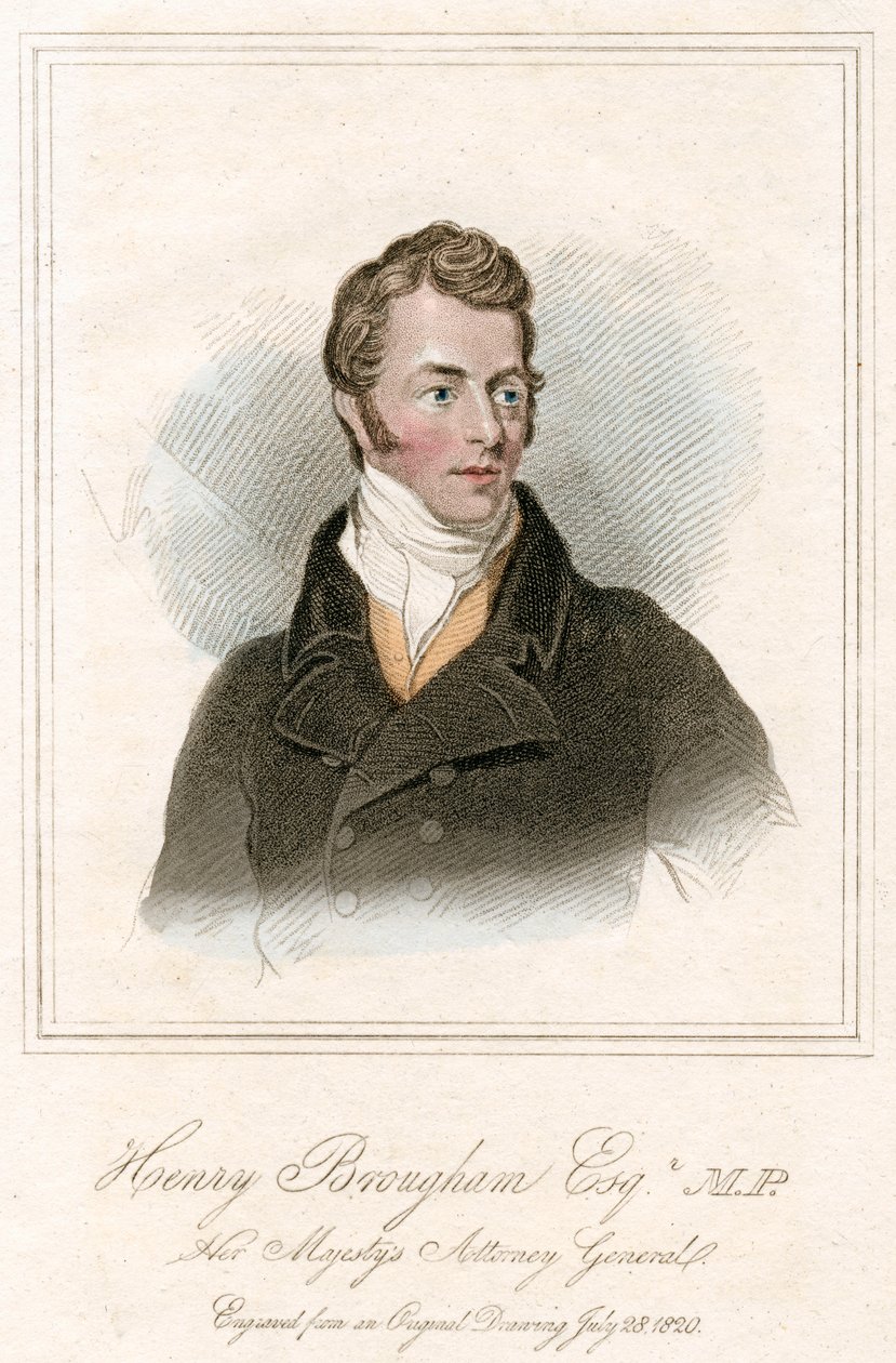 Henry Peter Brougham, 1e Baron Brougham en Vaux, Schotse advocaat en politicus, c1820 door Unbekannt