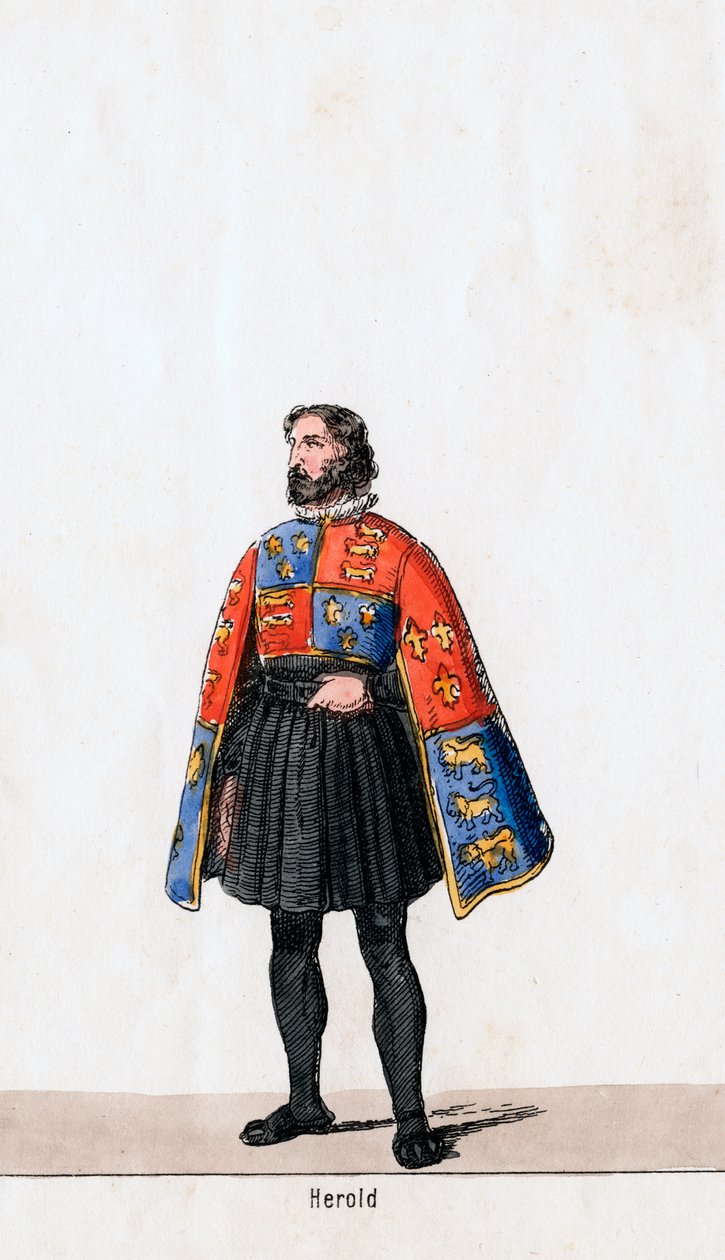 Heraut, kostuumontwerp voor Shakespeares toneelstuk, Henry VIII, 19e eeuw door Unbekannt