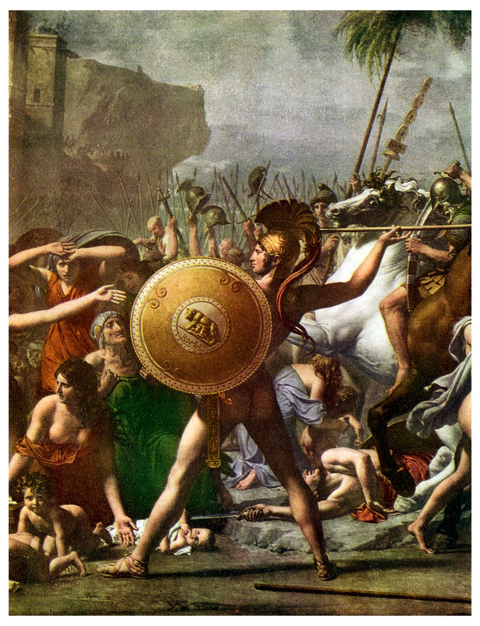Heldenverering (detail) van De interventie van de Sabijnse vrouwen, 1799 1956 door Unbekannt