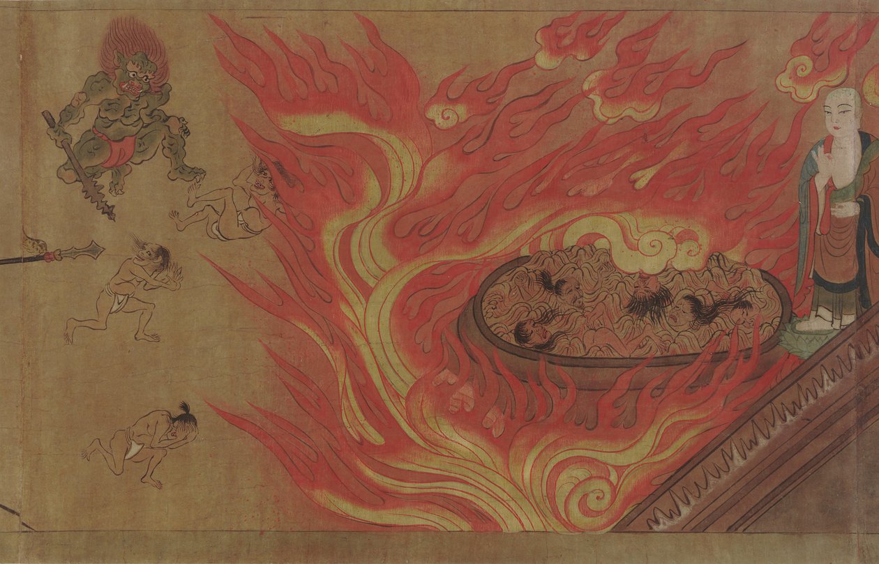 Geschiedenis van de tempel genaamd Yatadera, Muromachi periode, 1333-1573 door Unbekannt