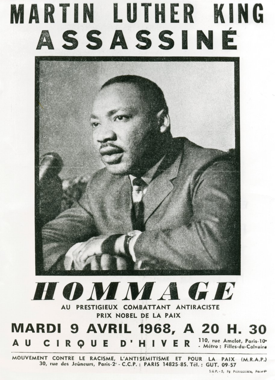 Hulde aan Martin Luther King, 1968 door Unbekannt