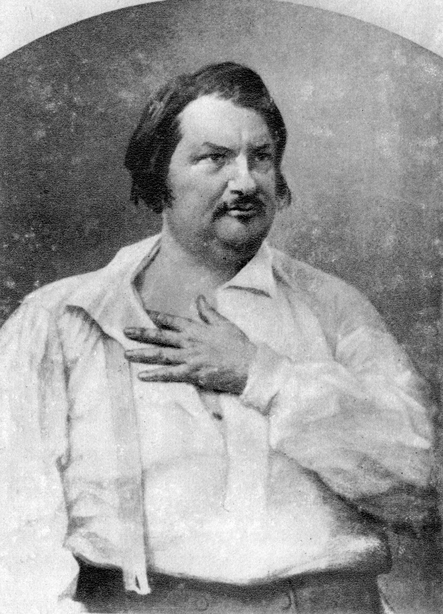 Honoré de Balzac, Franse romanschrijver, ca. 1845-1890 door Unbekannt