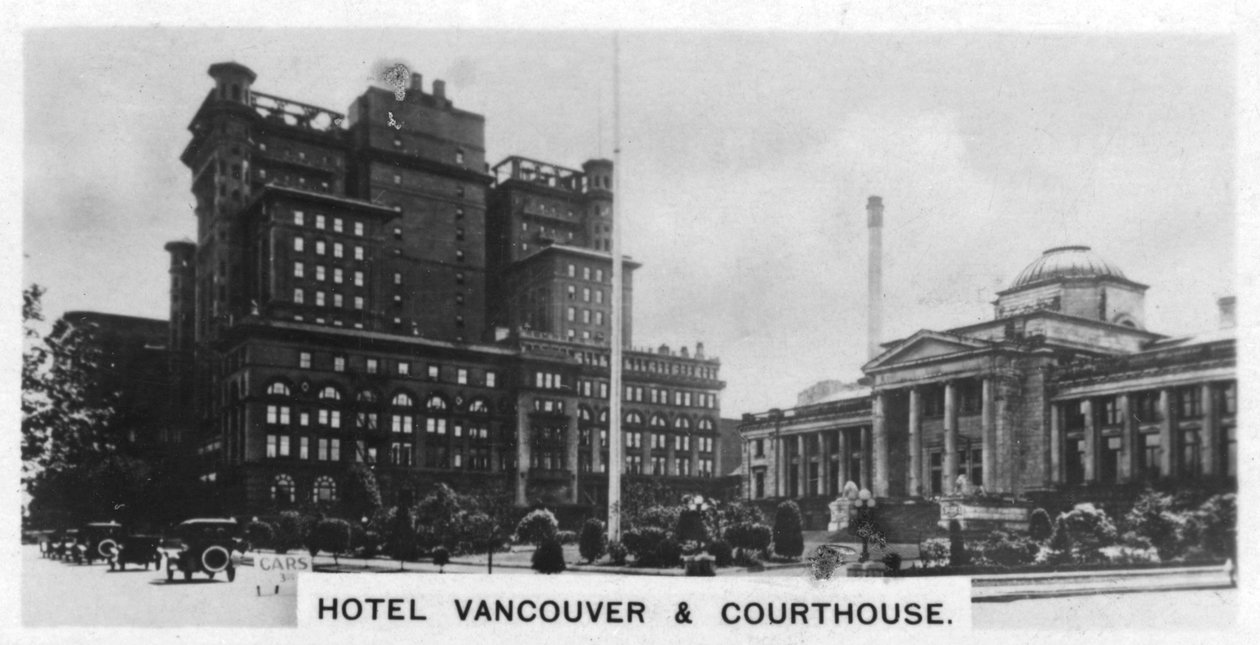 Hotel Vancouver en gerechtsgebouw, Canada door Unbekannt