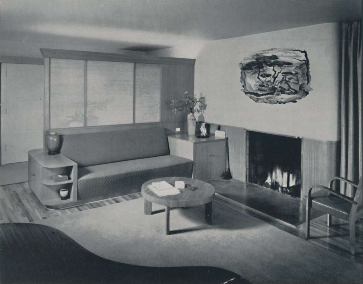 Huis in Pomona, Californië - de woonkamer vanaf de andere kant van de scheidingswand door Unbekannt