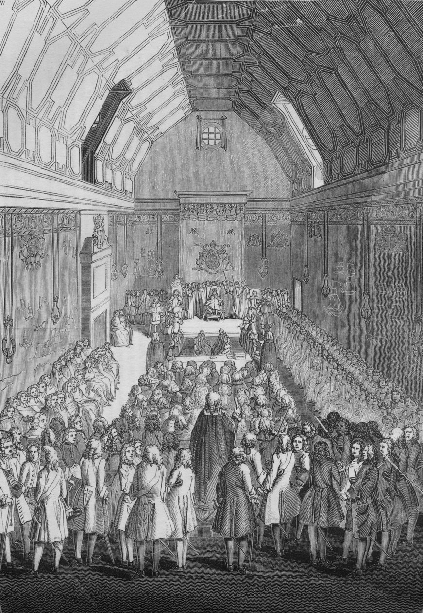 House of Lords in de tijd van George II, 1845 door Unbekannt