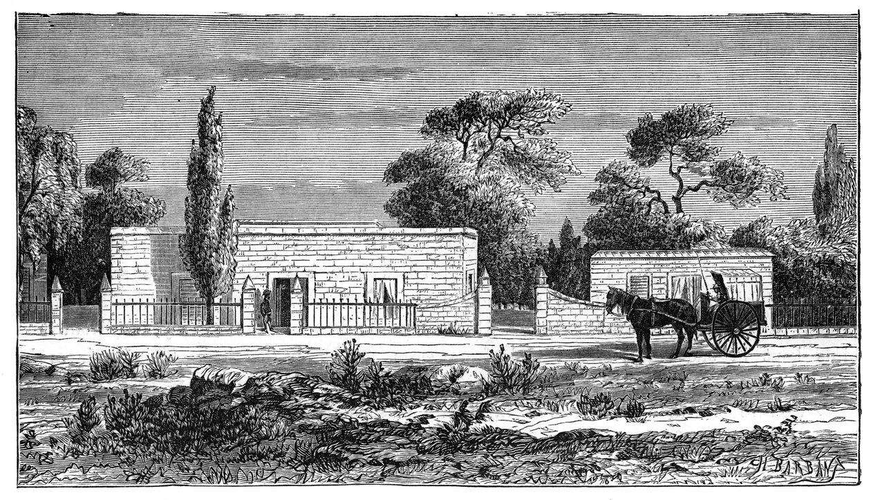 Huis van een rijke Boer, Zuid-Afrika, ca. 1890 door Unbekannt