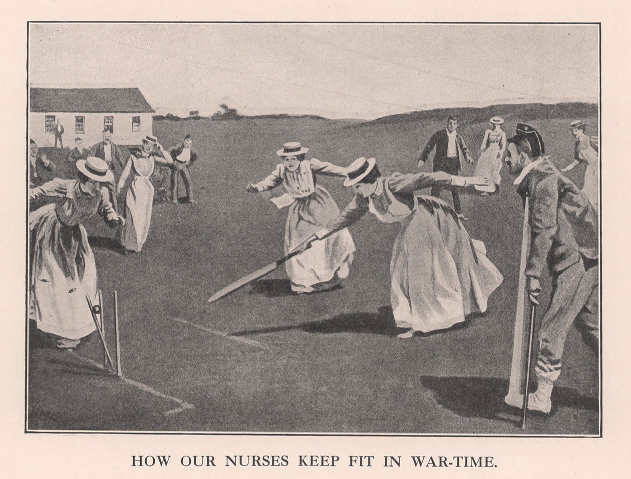 Hoe onze verpleegsters fit blijven in oorlogstijd, 1901 1912 door Unbekannt
