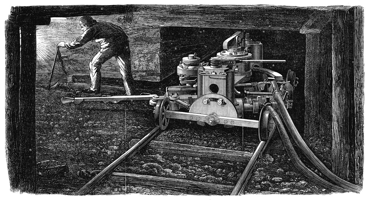 Hydraulische kolensnijmachine, genaamd De IJzeren Man, 1867 door Unbekannt