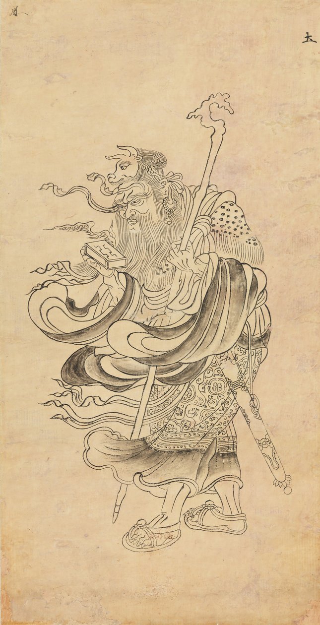 Iconografische tekening van Saturn Doyo, 12e eeuw door Unbekannt
