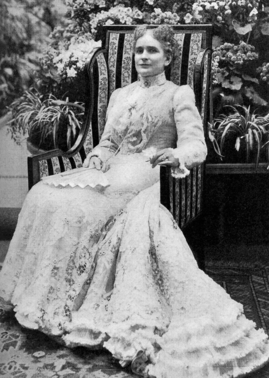 Ida Saxton McKinley, vrouw van de Amerikaanse president William McKinley door Unbekannt