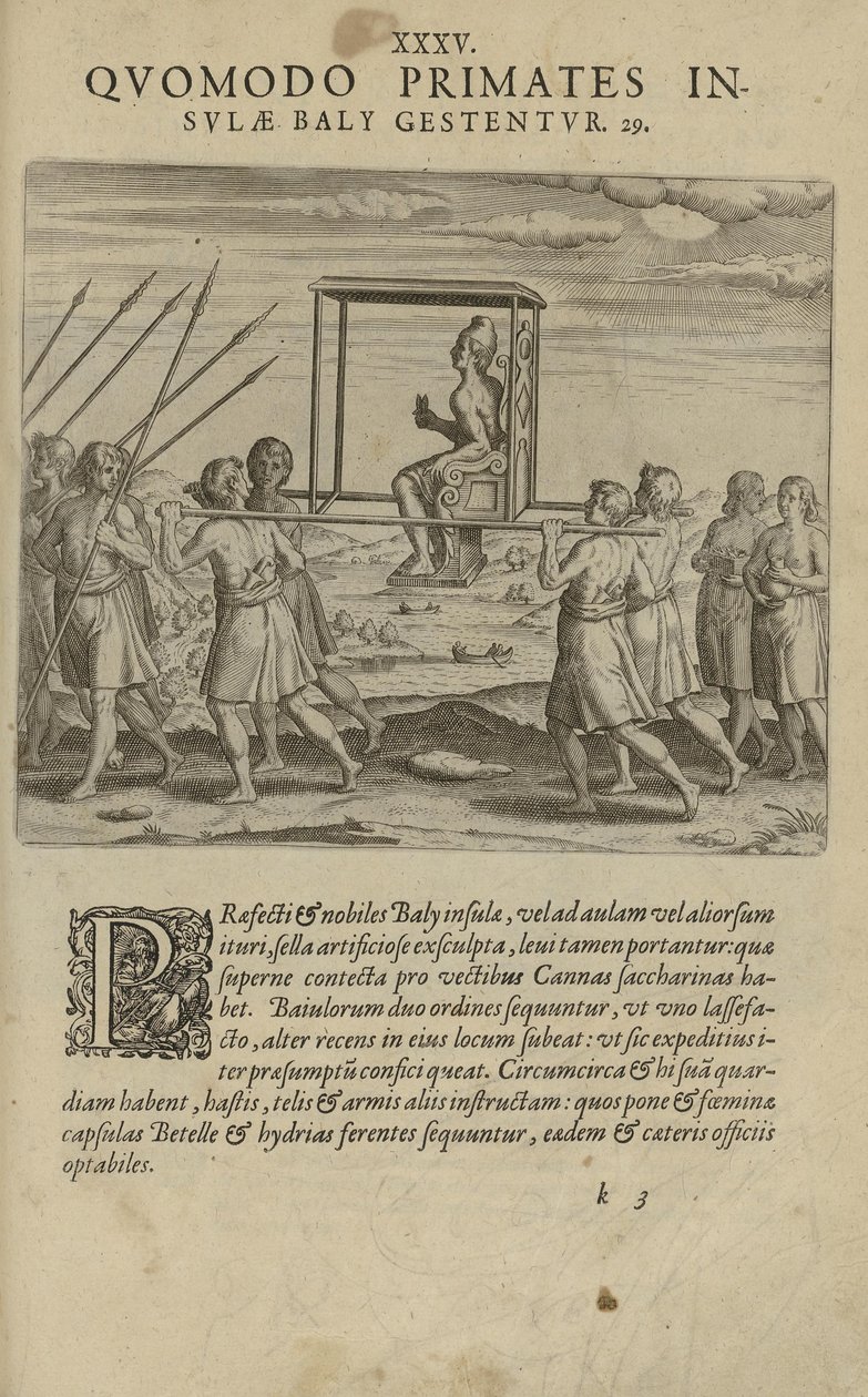Illustratie uit het boek India Orientalis van onbekende auteur en uitgegeven door Excudebat Matthaeus Beckerus door Unbekannt