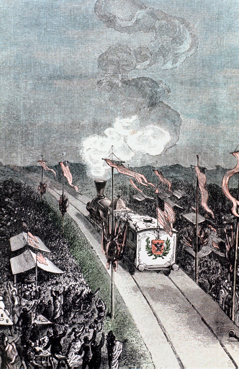 Illustratie uit De la Terre à la Lune van Jules Verne door Unbekannt
