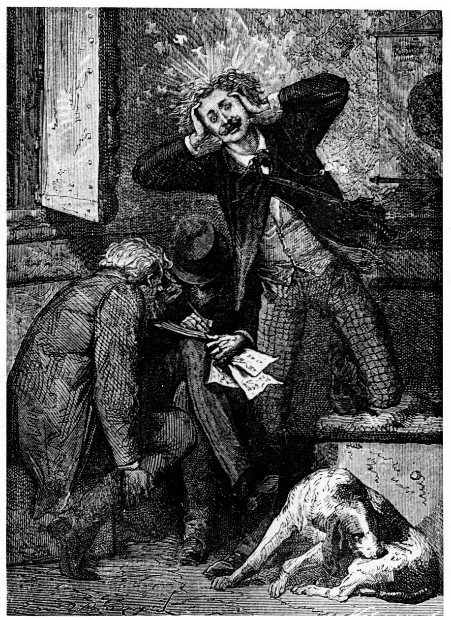 Illustratie uit De la Terre à la Lune door Jules Verne, 1865 door Unbekannt