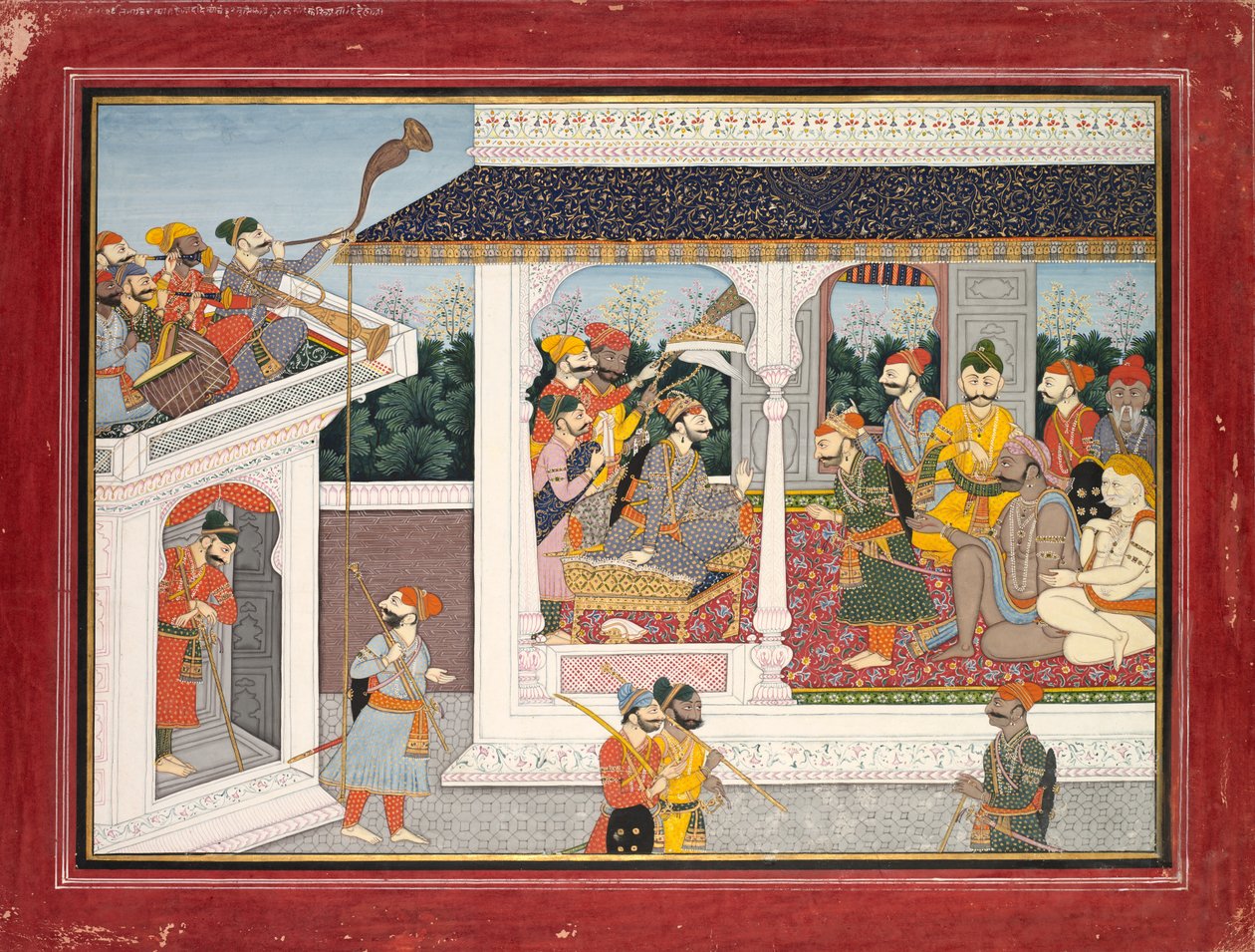 Illustratie bij het tiende en elfde boek van de Purana, ca. 1830 door Unbekannt