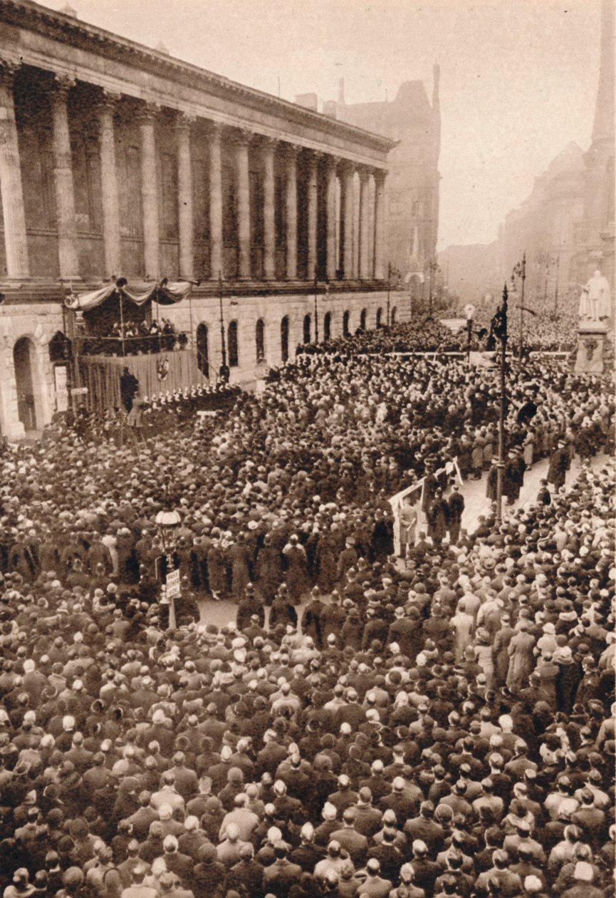 In Birmingham: Koning Edward VIII. uitgeroepen in de op een na grootste stad van Engeland, 1936 door Unbekannt