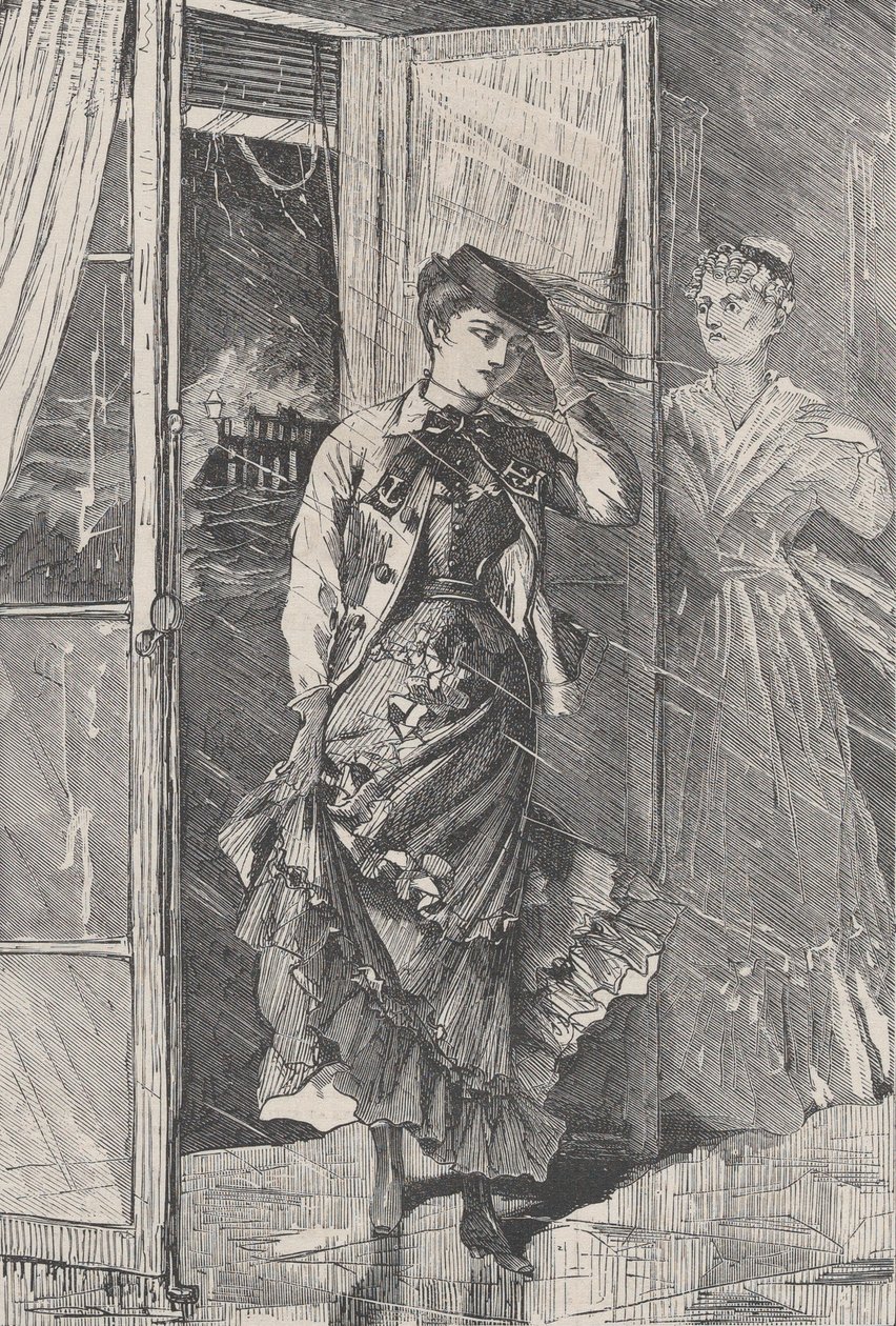 Er kwam een storm van wind, regen en spray - en Portia The Galaxy, een geïllustreerd..., december 1869 door Unbekannt