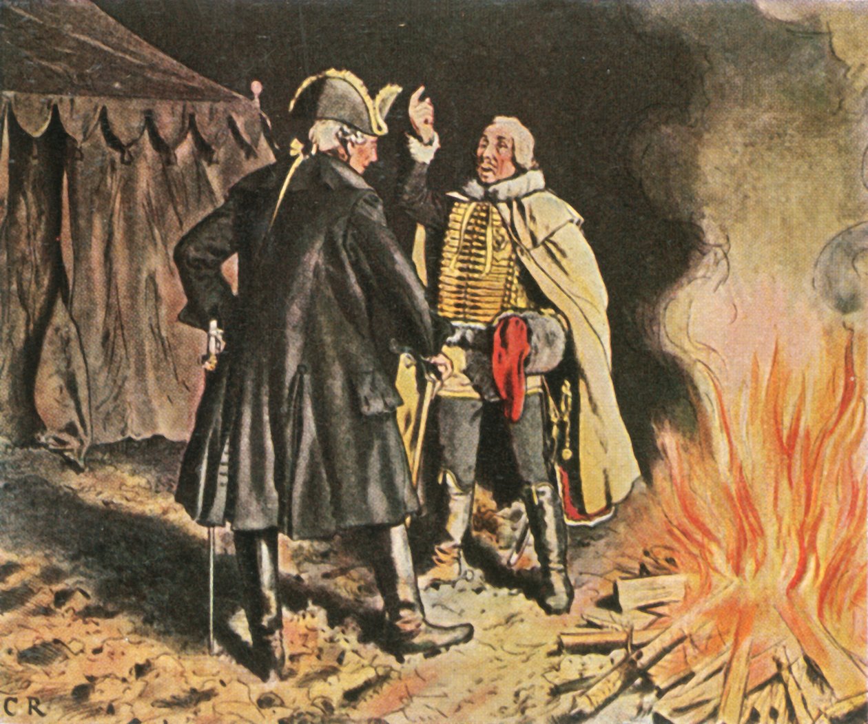 In het kamp van Bunzelwitz, september 1761 door Unbekannt