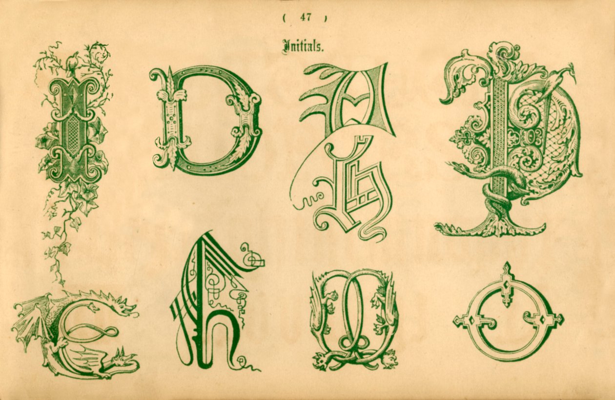 Initialen, 1862 door Unbekannt