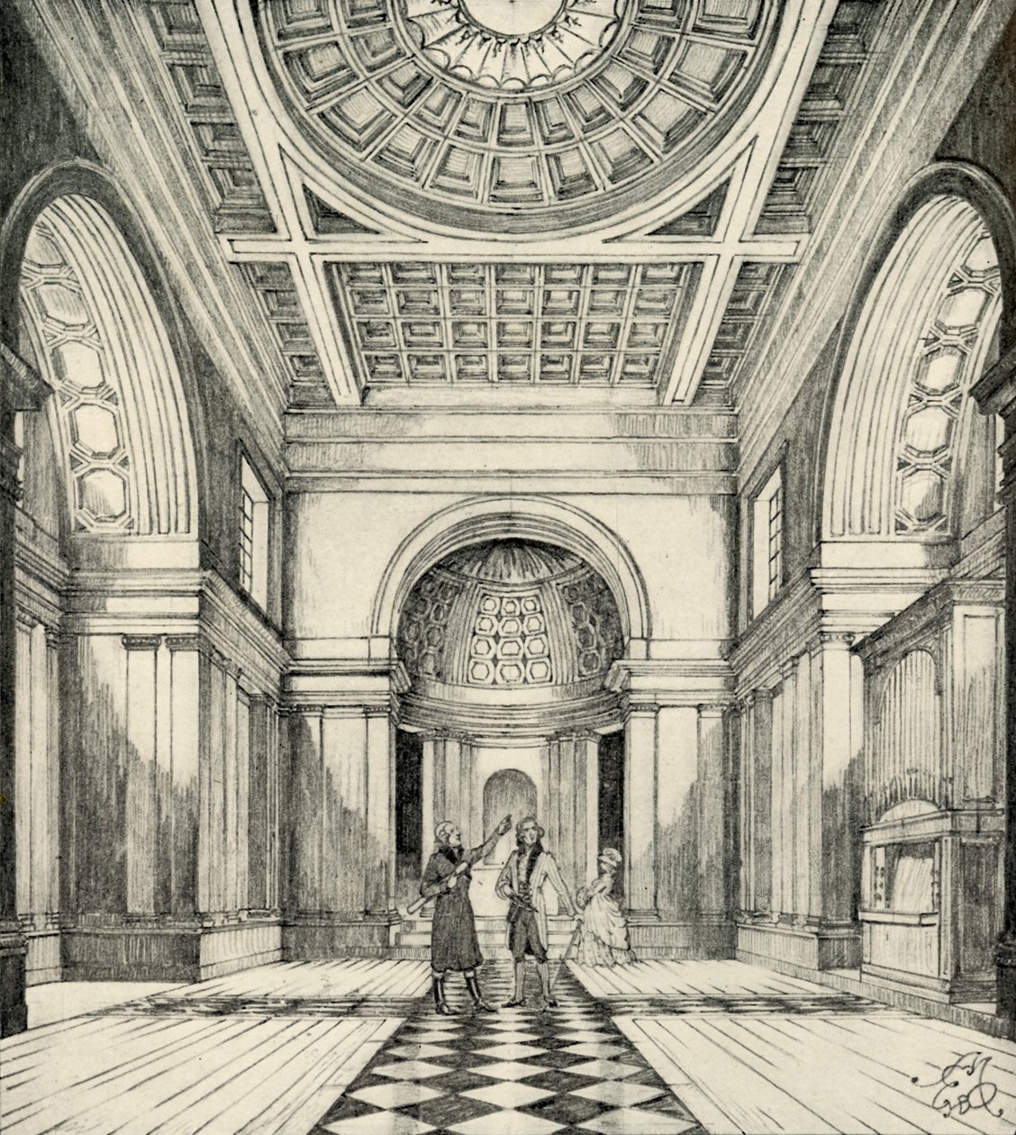 Interieur van de Ayot St. Lawrence Church, Hertfordshire, 1938 door Unbekannt